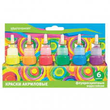 НАБОР ХУДОЖЕСТВЕННЫХ АКРИЛОВЫХ КРАСОК 6ЦВ 27МЛ COLOR GAME