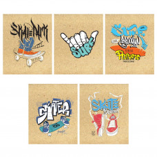 ТЕТРАДЬ 48Л КЛЕТКА "SKATE AND SURF"